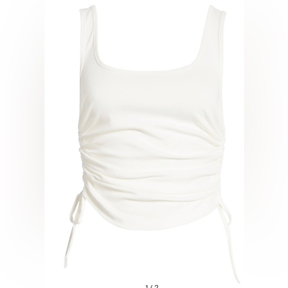 4th & Reckless Cream Lindsay Ruched Tank Size XS (6) NWT - Picture 2 of 12